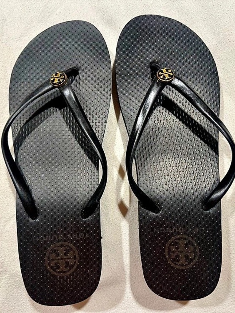 Tory Burch Sublime Wedge Flip-Flop Black Sandals